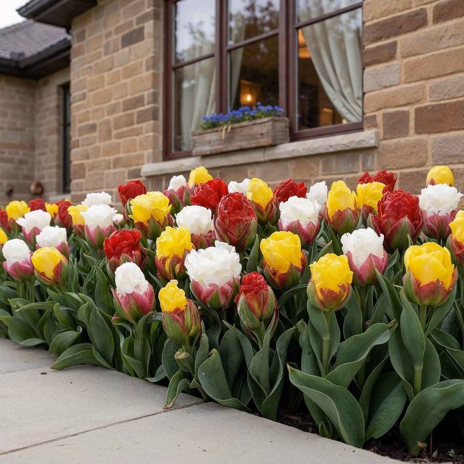 Bulbi di tulipano resistenti al freddo, perenni, varietà "Sorbetto" - 6 bulbi - Piante vere provenienti dall'Olanda - Bulbi di tulipano per giardino e balcone (bulbi grandi, senza semi, non artificiali)