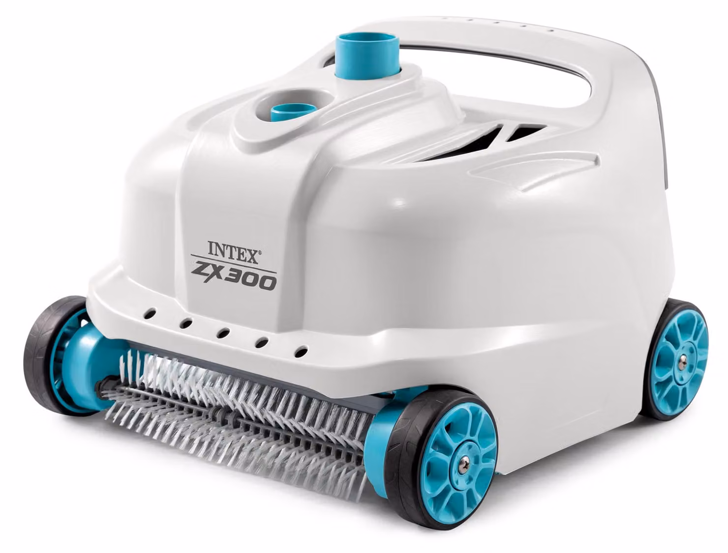 Pulitore automatico per piscine Intex Deluxe, ideale per piscine di grandi dimensioni: pulisce il fondo e le pareti della piscina, rimuove lo sporco, dotato di un contenitore filtrante removibile e di un tubo da 6,4 metri anti-aggrovigliamento
