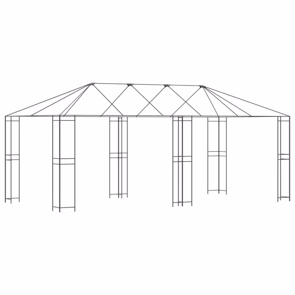 Struttura per gazebo vidaXL in acciaio zincato nero L: 600 cm, P: 300 cm, H: 276,5 cm