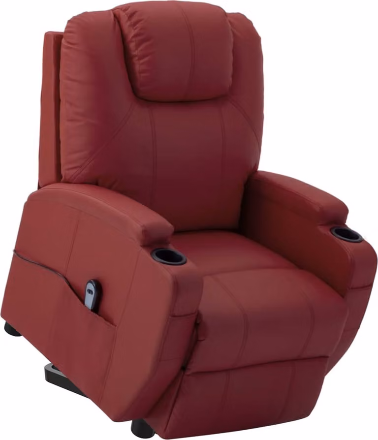 SYFAX™ Poltrona Alzapersona Rosso Vino in Pelle finta