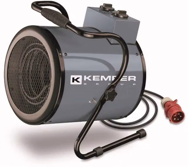 Riscaldatore Industriale Professionale KEMPER Generatore Elettrico ad Aria Calda in Metallo Grigio con Protezione dal Surriscaldamento