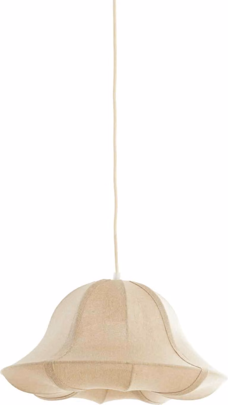 Lampada a sospensione - naturale - Iravelle - tessile - Ø 40cm - E27 - 2995684 - Light & Living