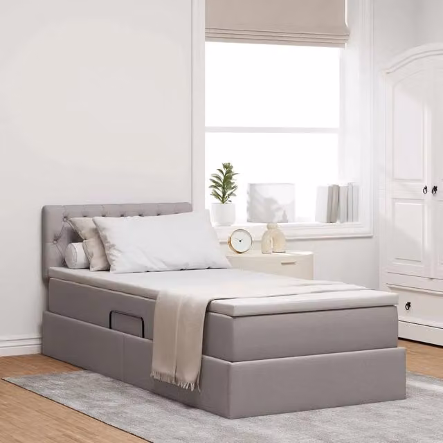 Letto con contenitore e materasso Talpa vidaXL in velluto L: 90 cm, P: 190 cm, H: 48,5 cm