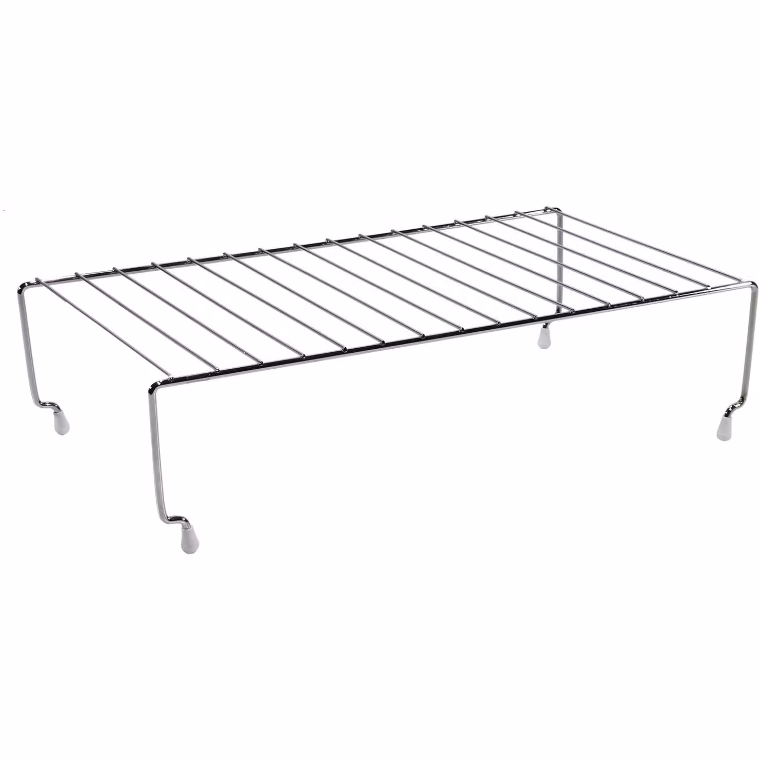 Mensola stand in metallo cromato Gusto Casa, colore argento, H 11,5 x L 44,5 x P 25 cm