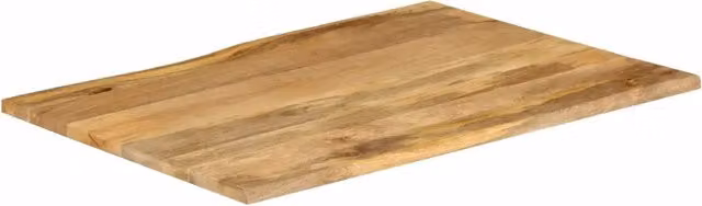 Piano per tavolo o scrivania in legno massello di mango con bordi vivi, colore marrone, L 110 cm x P 80 cm x H 2,5 cm
