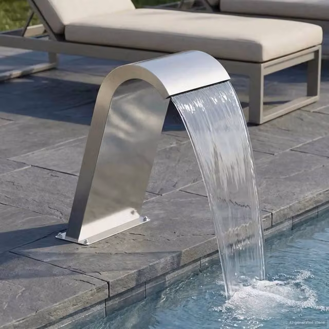 Fontana da Piscina Argento 47 x 31 x 60 cm Acciaio Inox 42039239