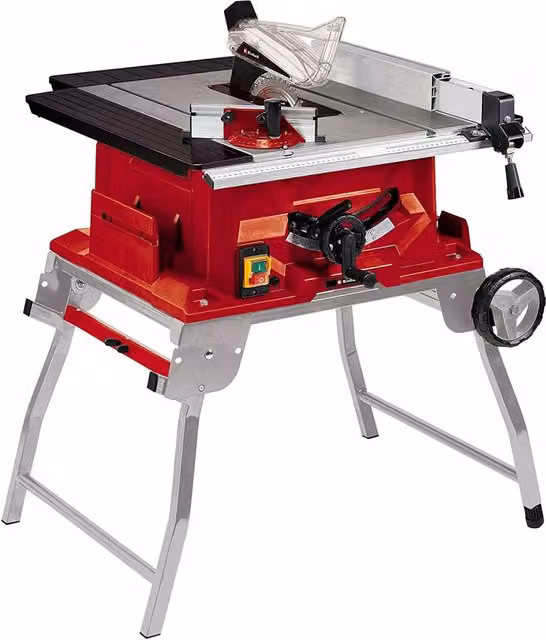 Sega Circolare da Banco Einhell TE-TS 250 UF Trasportabile con Lama Inclinabile, Rossa e Trasparente