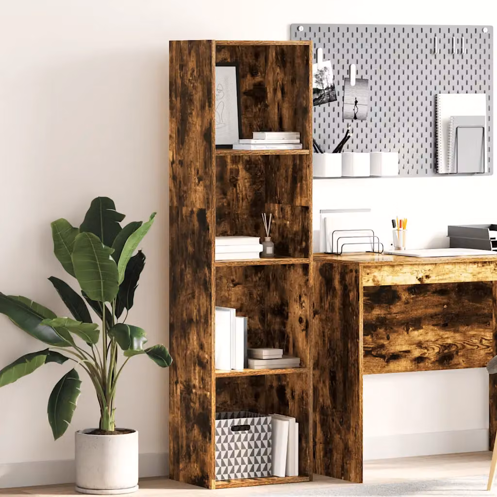 Libreria moderna vidaXL in legno multistrato e MDF, colore marrone, L 40 cm x P 30 cm x H 152 cm