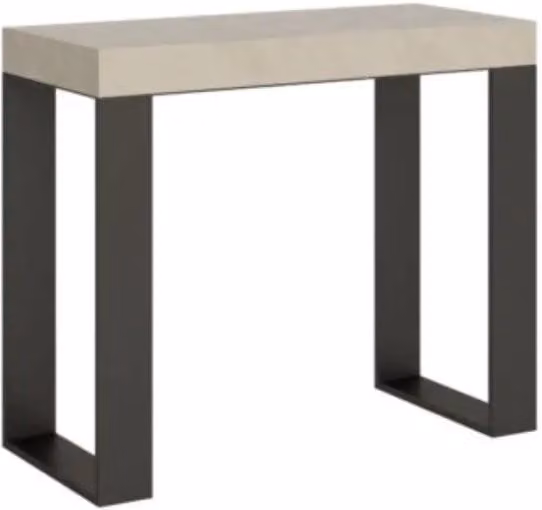 Consolle allungabile 90x40/196 cm Tecno Small Premium cashmere gambe antracite