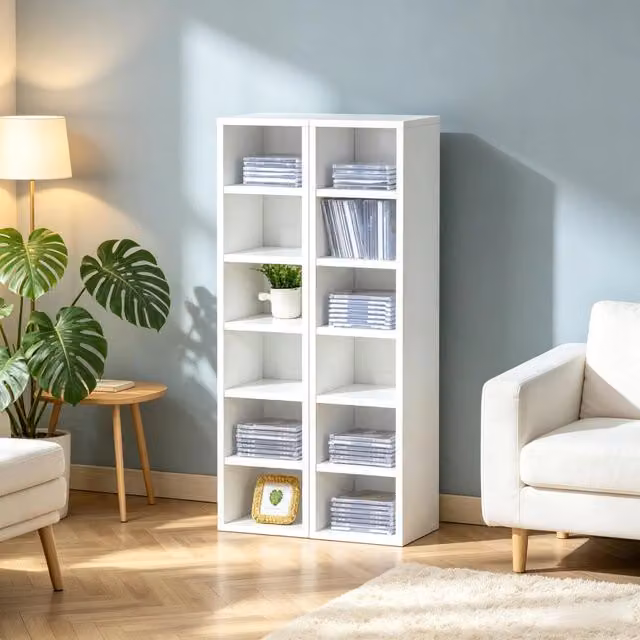 Torre contenitore moderna, elegante mobile porta TV, mobile contenitore con ripiani alti (solo con mobile contenitore)