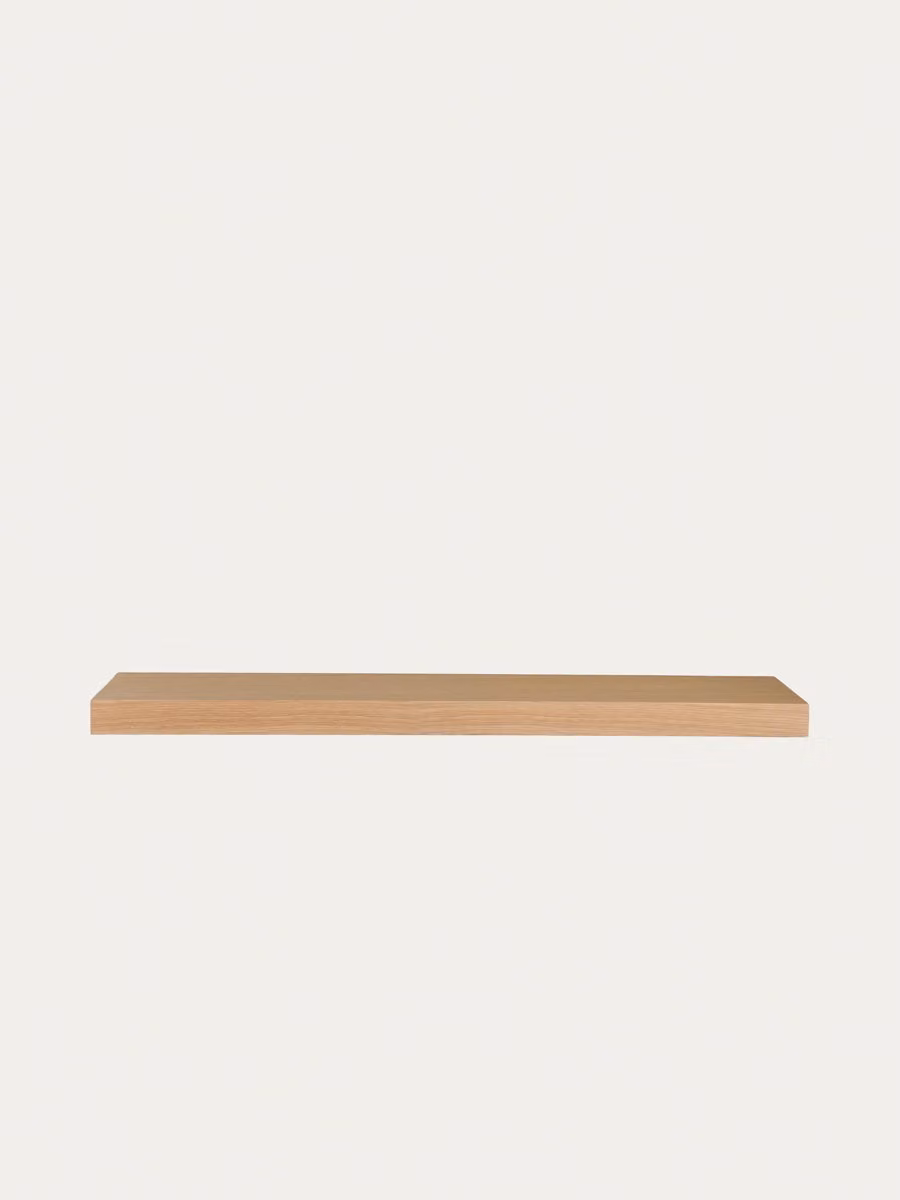 Mensola a parete Unite in impiallacciatura di rovere color beige Kenay Home L: 80 cm – 2