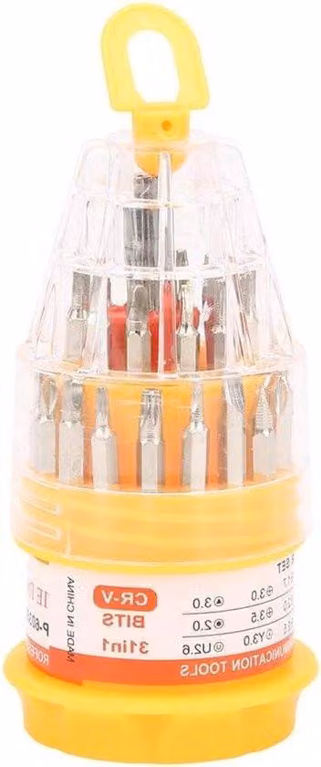 Set completo da 31 pezzi per riparazioni di computer, telefoni cellulari, notebook e dispositivi elettronici - Utensili magnetici - Accessori per fresatrici 3D