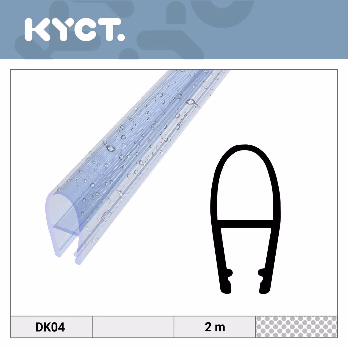 Guarnizione per doccia 6-7 mm, vetro 10x2 m – Guarnizione di ricambio in PVC per porta doccia, guarnizione per cabina doccia DK04