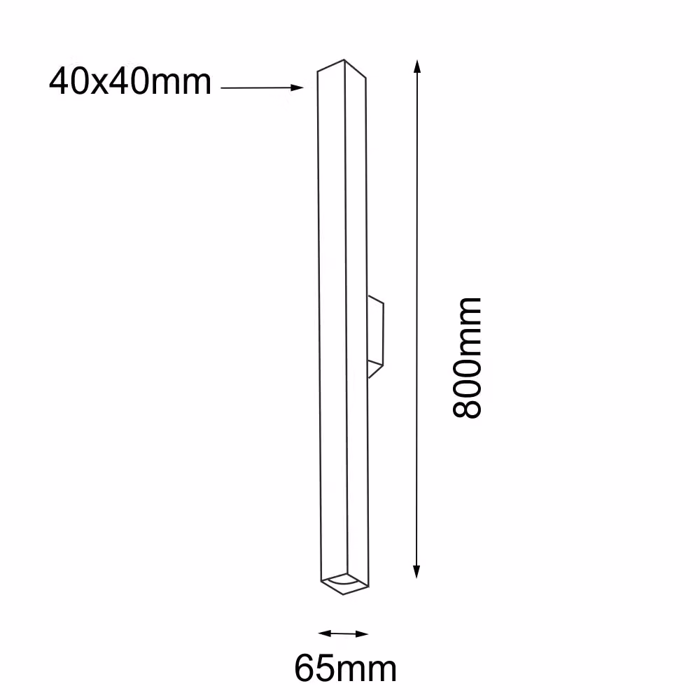 Applique da bagno minimalista Doha Shilo nera con luce up/down per 2xGU10 – 2
