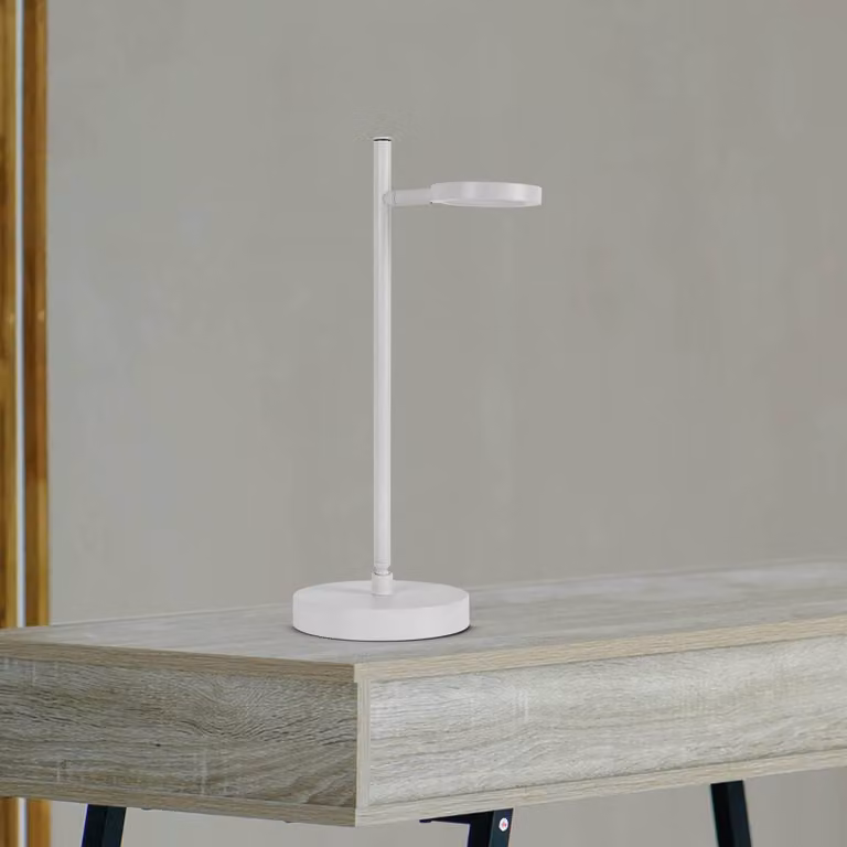 Näve Lampada da tavolo a LED Lupa, dimmerabile, Bianco / Opale, Soggiorno / Sala da pranzo, Metallo, Moderno, Lampada da tavolo LED