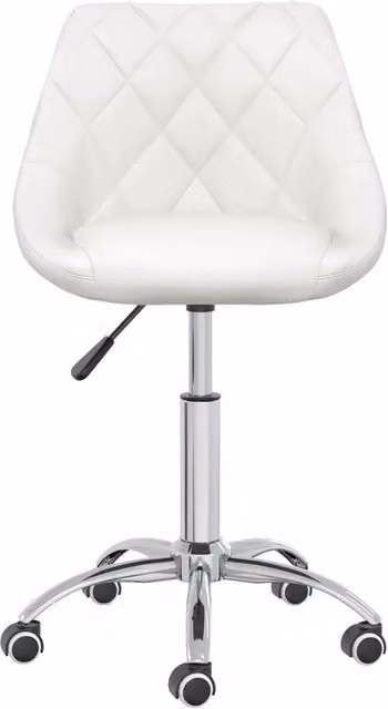 Sedie da Pranzo Girevoli 4 pz Bianche in Similpelle 3088665