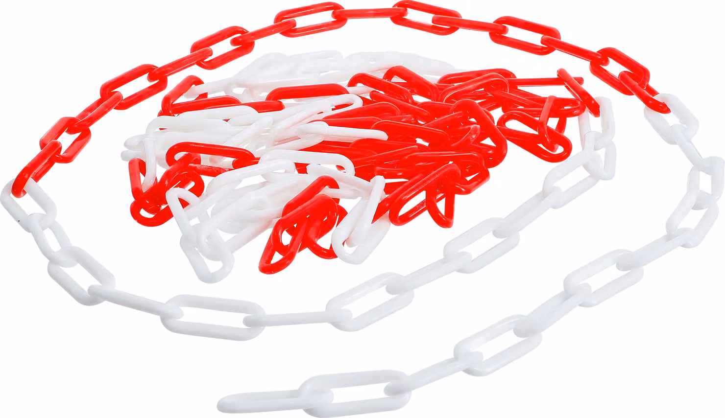 BGS Catena barriera fai da te in plastica bianco-rossa 5 m