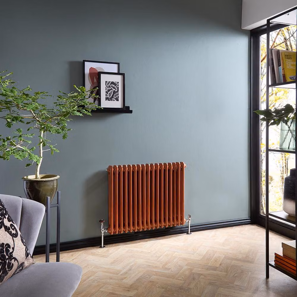 Radiatore Tradizionale a Doppia Colonna Orizzontale - Rame Metallizzato- 600mm x 785mm - Regent