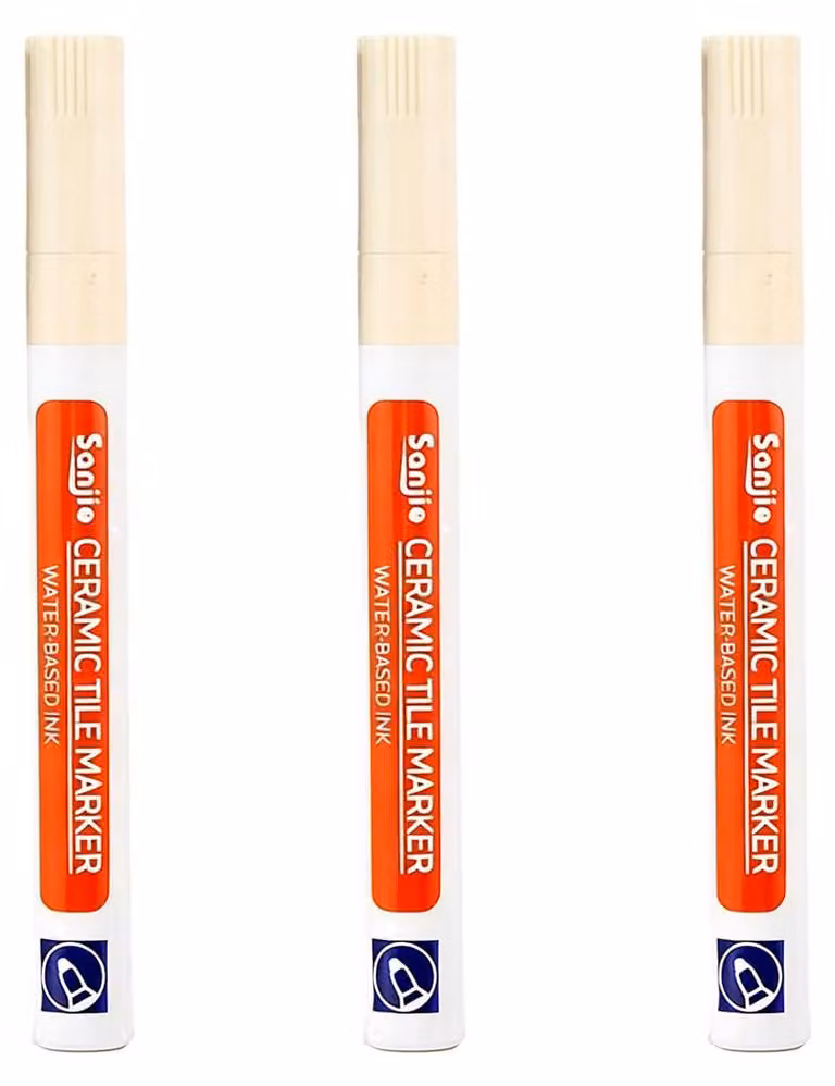 Pennarelli per fughe beige, confezione da 3 pezzi, ideali per ritoccare le fughe delle piastrelle, adatti per la cucina