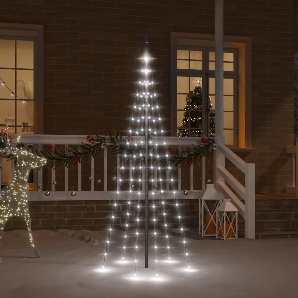 Maison Exclusive - Albero di Natale a LED per bandiera, luce bianca fredda, 108 LED, 180 cm