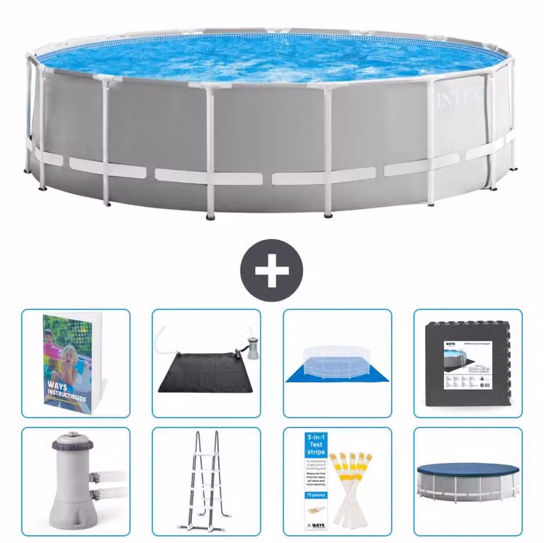 Struttura per piscina a forma di prisma - 457x122 cm - composta da 7 elementi - modello S543