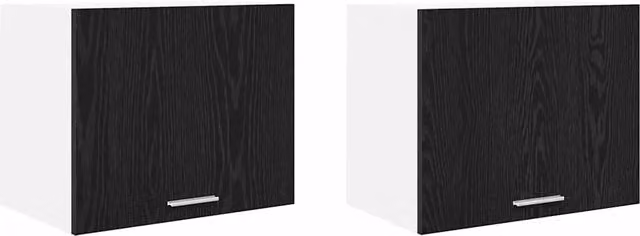 Set di 2 armadietti pensili moderni design essenziale 50 x 31 x 40 cm spazio di archiviazione interno in legno ingegnerizzato nero 02_0053196