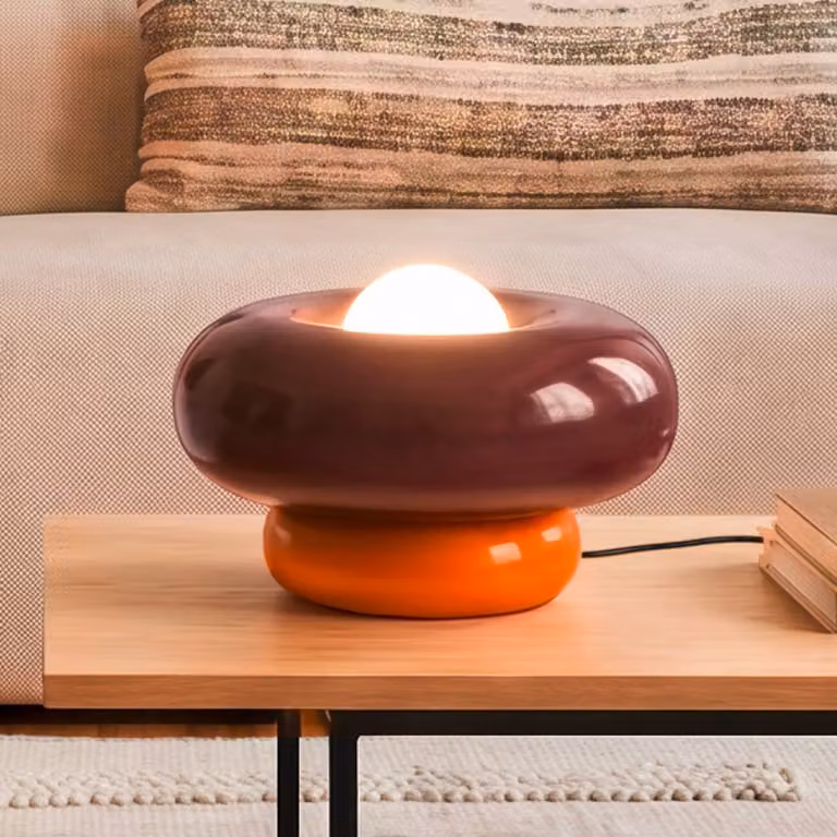 EGLO Lampada da tavolo Torchiarolo, Rosso, Soggiorno / Sala da pranzo, Metallo, Moderno, Lampada da tavolo