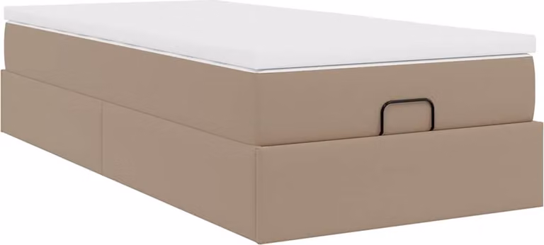 Struttura Letto Pouf con Materasso 90x200 cm Pelle finta