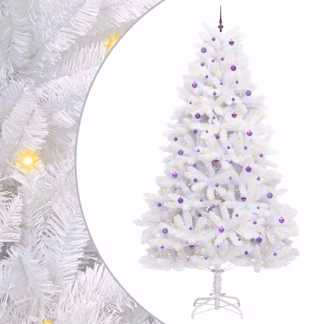 Albero di Natale | Decorazioni natalizie Artificiale con Rami Pieghevoli Bianco 300 cm