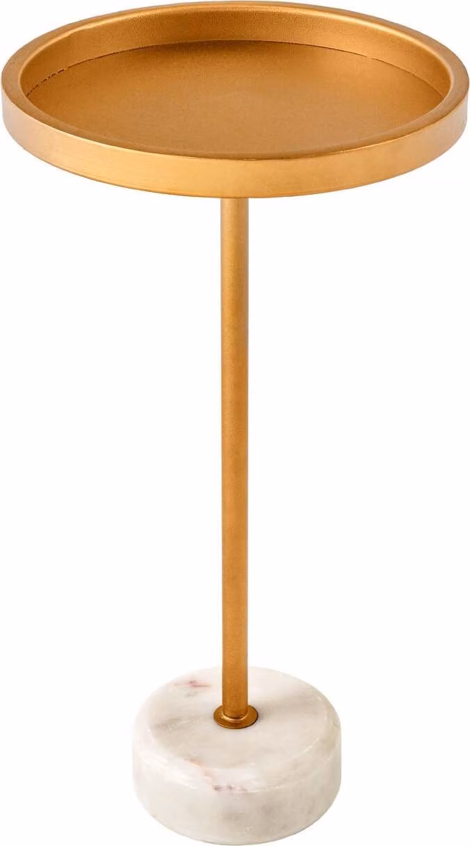 Tavolino da 60 cm in marmo dorato, design moderno per il soggiorno. ACQUISTA ORA