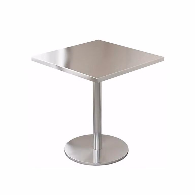 Mobili da ristorazione bar caffè tavolo da catering in acciaio inox piccolo tavolo rotondo tavolo da pranzo tavolo da bistrot 60x60x75cm【BXG-HF60】