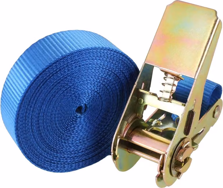 Cinghie di fissaggio a cricchetto - 10 pezzi - 6mx25mm - Blu - Elevata capacità di carico 800kg - Fissaggio sicuro dei carichi
