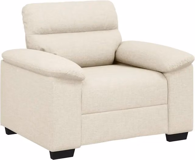 Poltrona Relax Beige con Braccioli e Rivestimento in Tessuto L/P/H: 100 x 81 x 84 cm