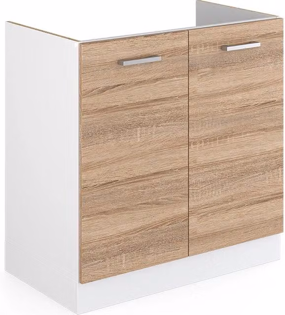 Mobile lavello cucina Vicco R-Line moderno con ante a battente, larghezza: 80 cm