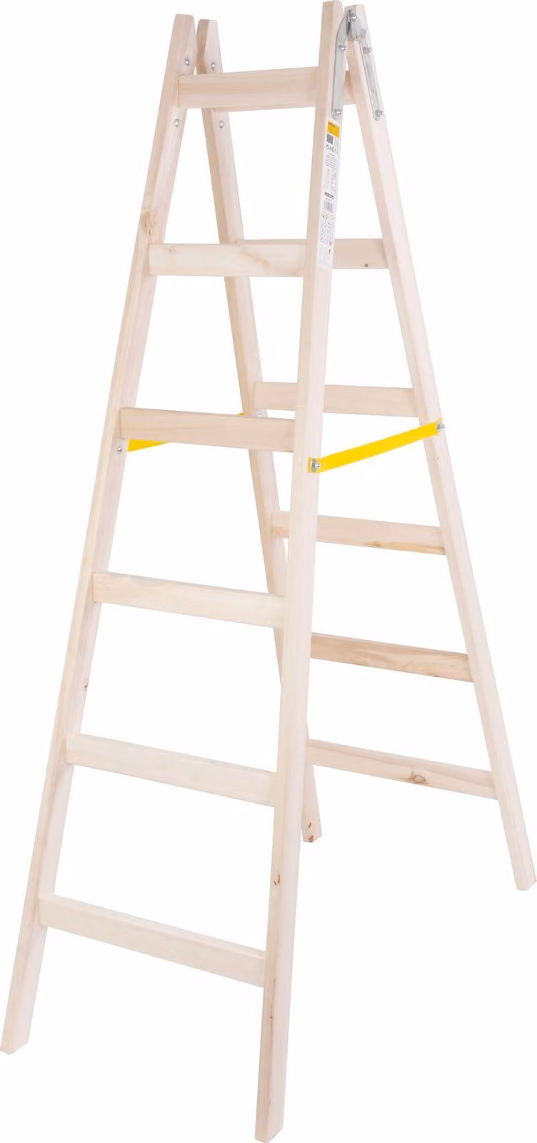 Scala Strend Pro, 6 gradini, a cavalletto in legno, 1,90 m, max. 150 kg