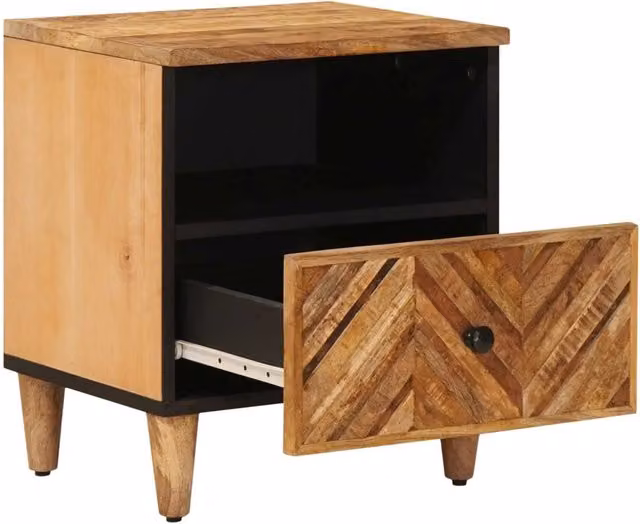 Set di 2 Comodini | Armadio da Notte | Mobiletto da notte Marrone 50 x 33 x 60 cm Legno di mango massello
