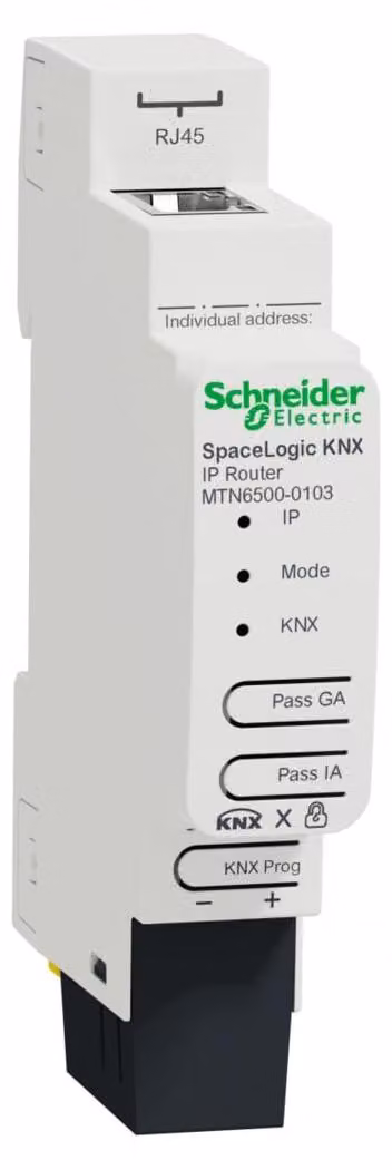 Schneider Electric SpaceLogic KNX IP router guida DIN MTN6500-0103
