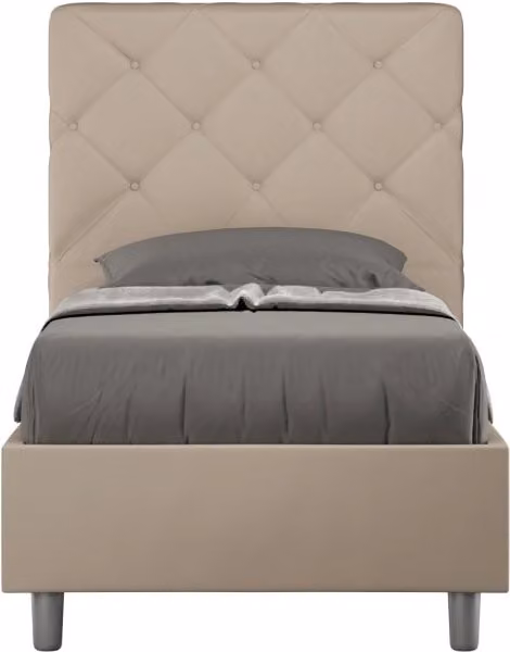 Letto Singolo con Contenitore a Alzata Giordanoshop Beige L/P/H: 80 x 190 cm