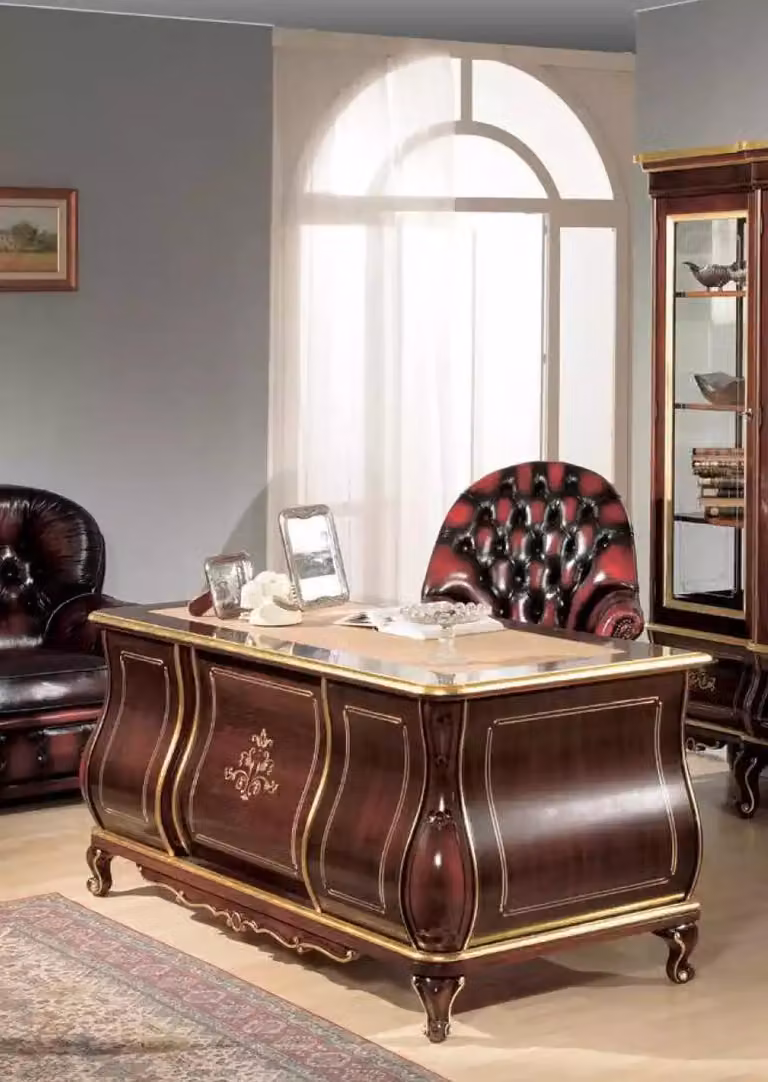 Hochwertiger Schreibtisch Arbeitszimmer Klassische Möbel Tisch Tische