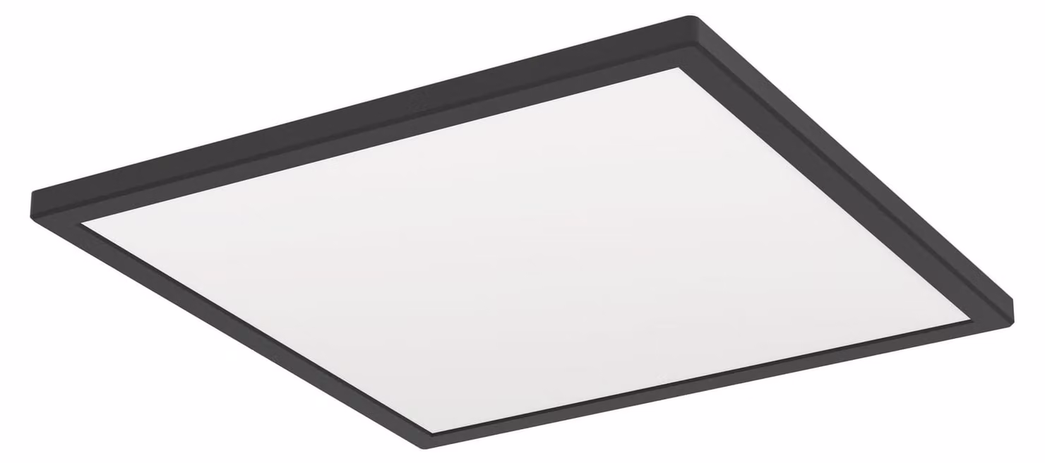Eglo Plafoniera LED Rovito nero 39 x 39 cm bianco caldo-bianco freddo