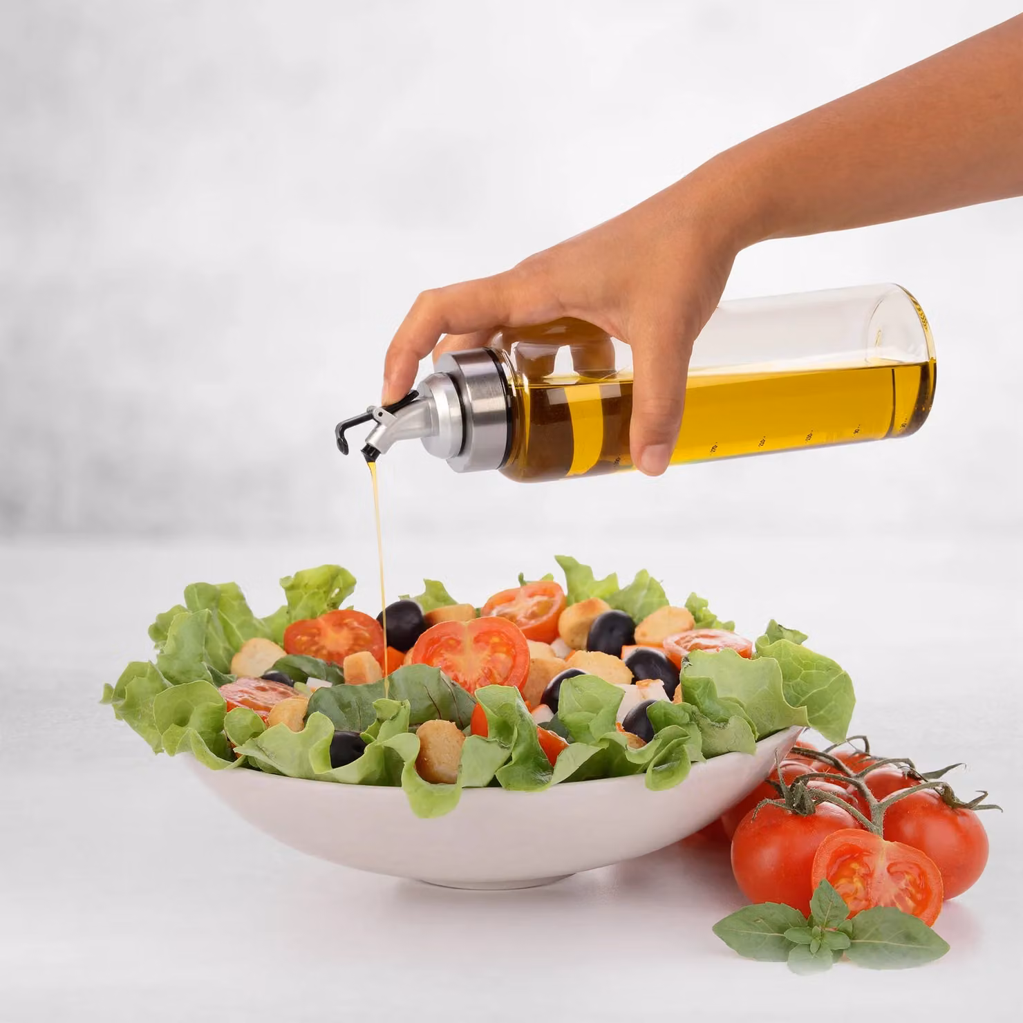 Gusto Casa Dosatore per Olio e Aceto in Vetro Borosilicato Trasparente da 500 ml – 2
