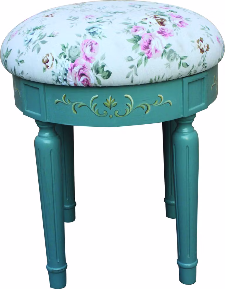 Designer Sitz Polster Bank Polster Sitz Hocker Bank Textil Holz Stil Landhaus