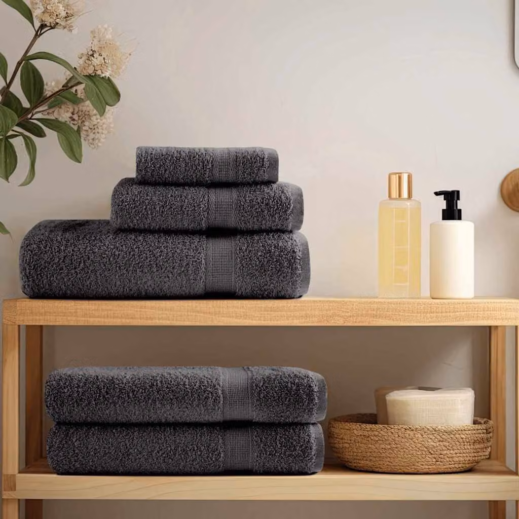 vidaXL Asciugamani Premium SOLUND 50 pz Antracite 100x200 cm 600 g/m²