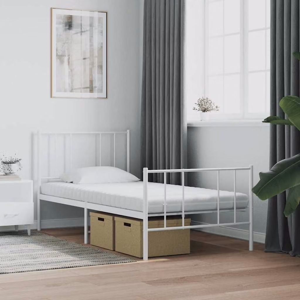 vidaXL Materasso in Schiuma Bianco 100x210 cm 7 Zone Durezza 20 ILD