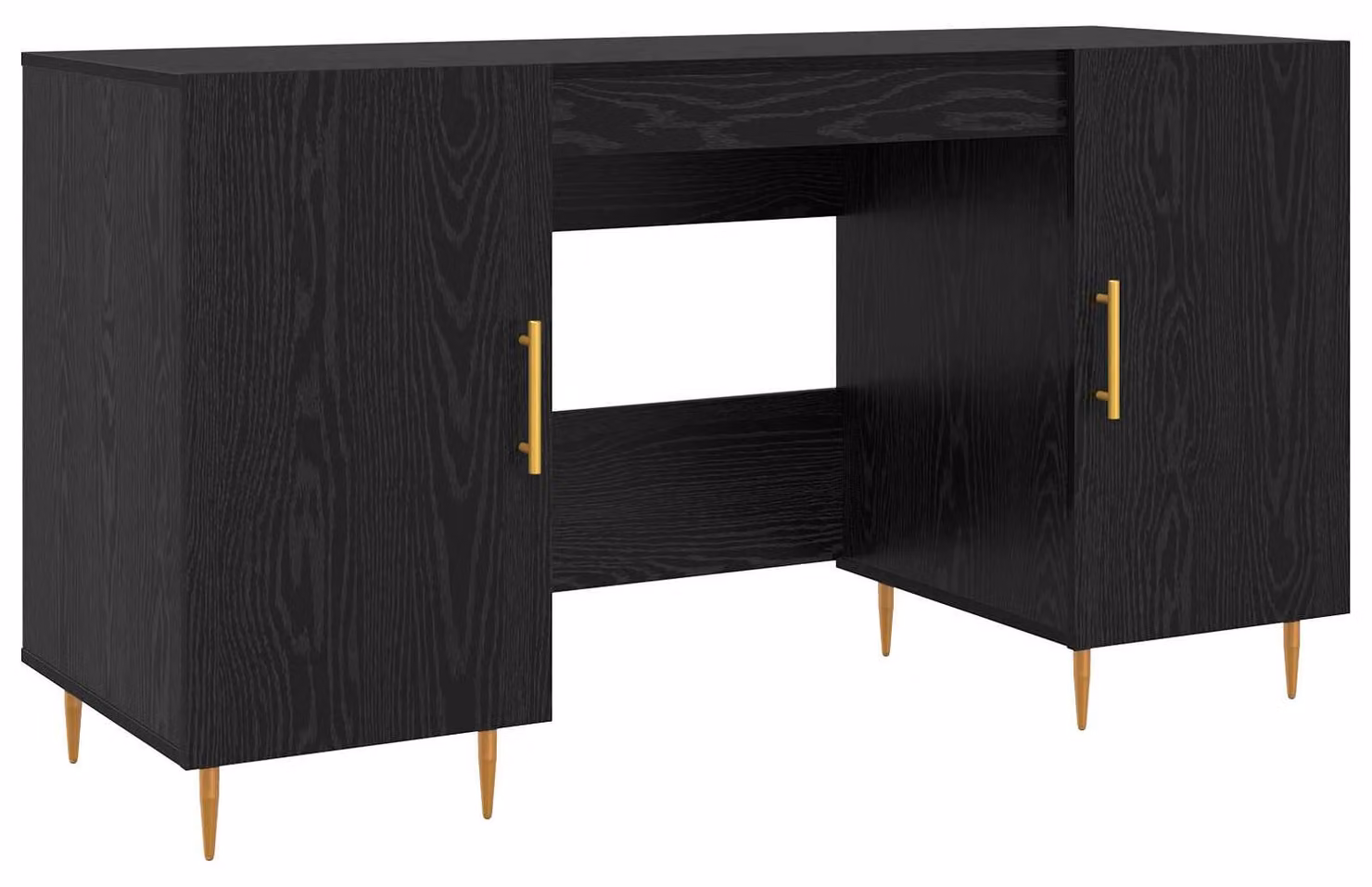 Scrivania Rovere nero 140 x 50 x 75 cm Legno multistrato