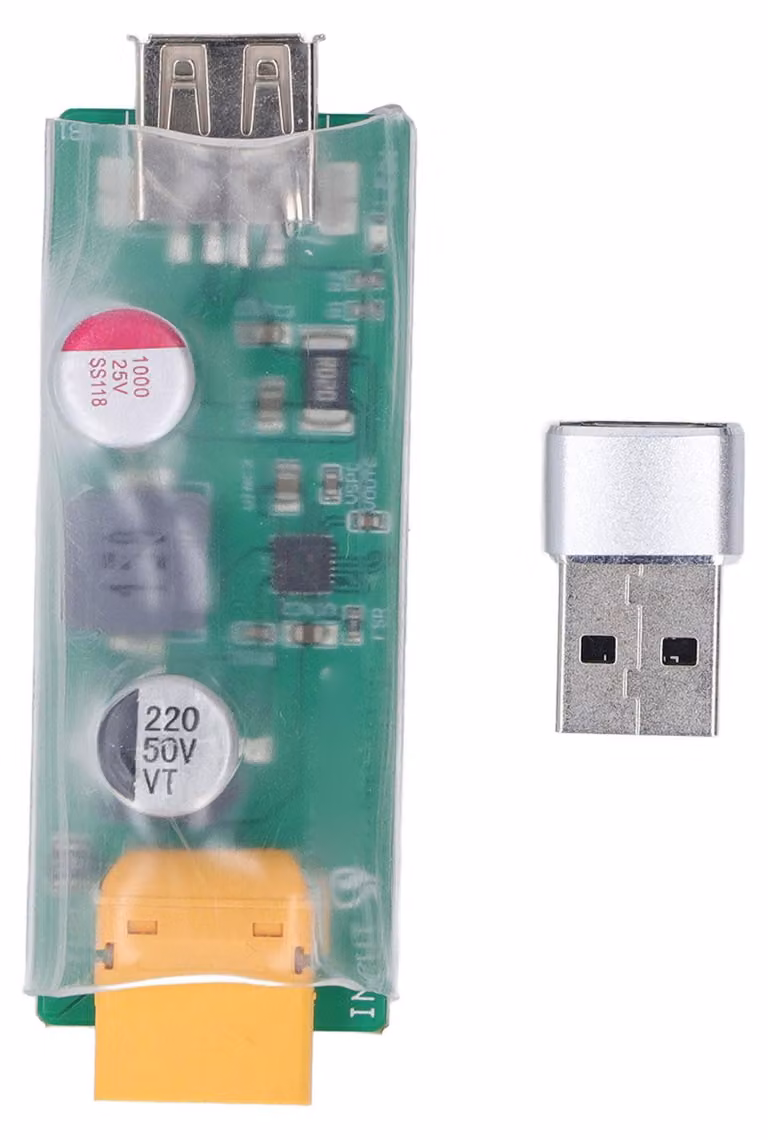 Convertitore di carica da XT60 a USB Modulo di conversione caricabatteria per batterie al litio 3S 6S con adattatore