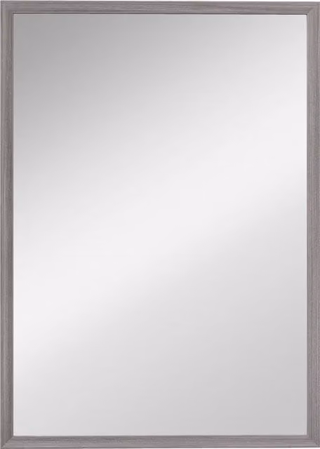 Specchio da parete moderno HOMCOM con cornice effetto legno grigio, L: 50 cm, H: 70 cm