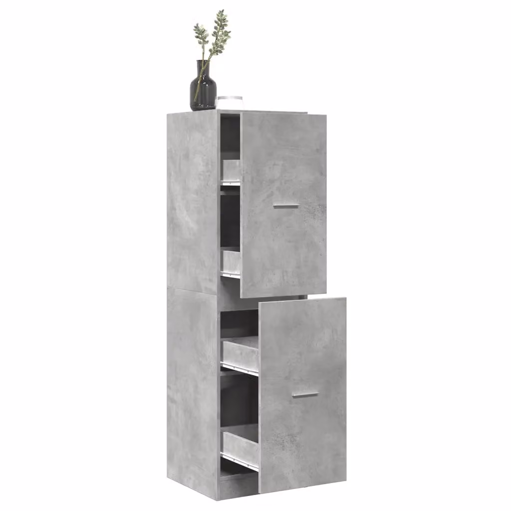 Armadietto da farmacia a parete vidaXL Grigio, L 40 cm, P 41 cm, H 144,5 cm