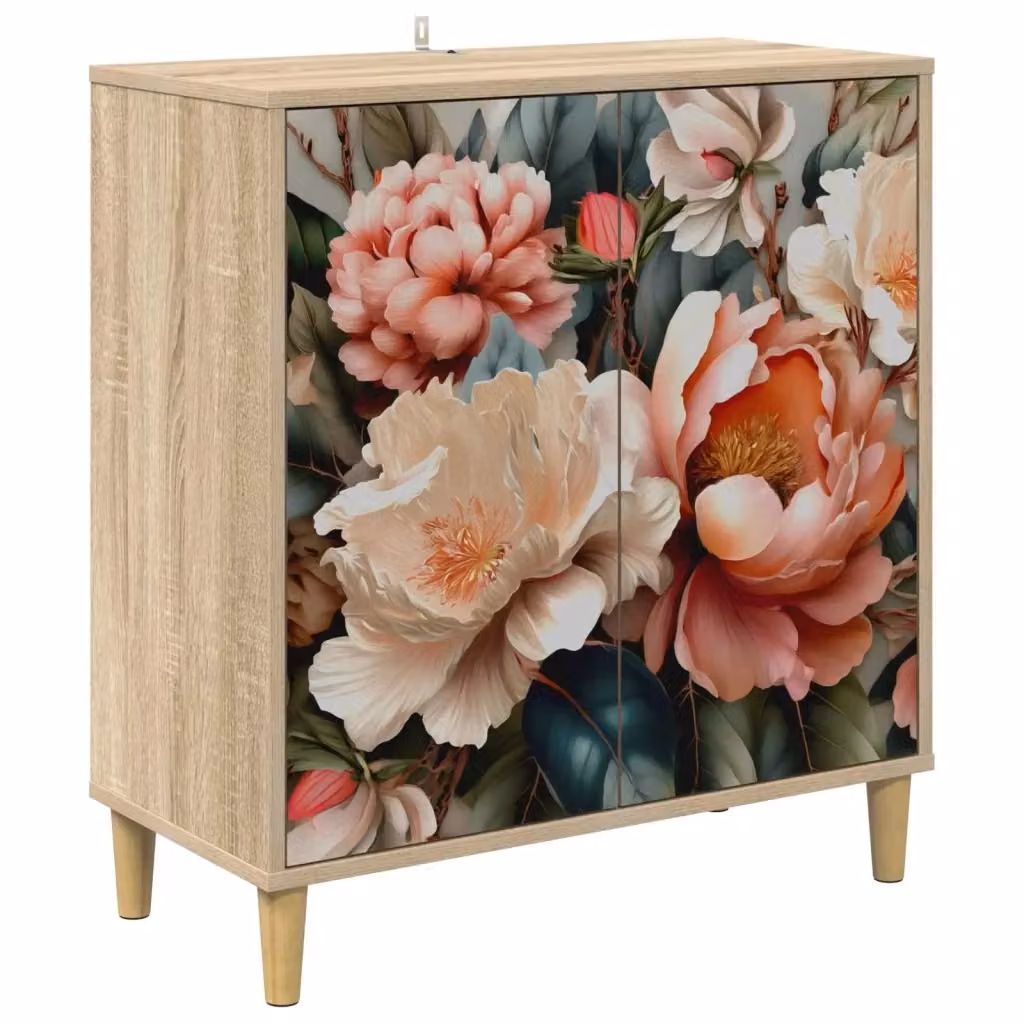 Credenza BORNE vidaXL in legno MDF marrone opaco L: 69 cm, P: 33 cm, H: 75 cm – 2