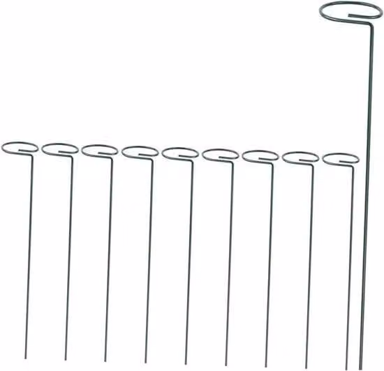 Struttura di supporto per piante - Protezione per fiori - Supporto per vasi - Struttura in metallo stabile - Altezza 30 cm - Colore verde